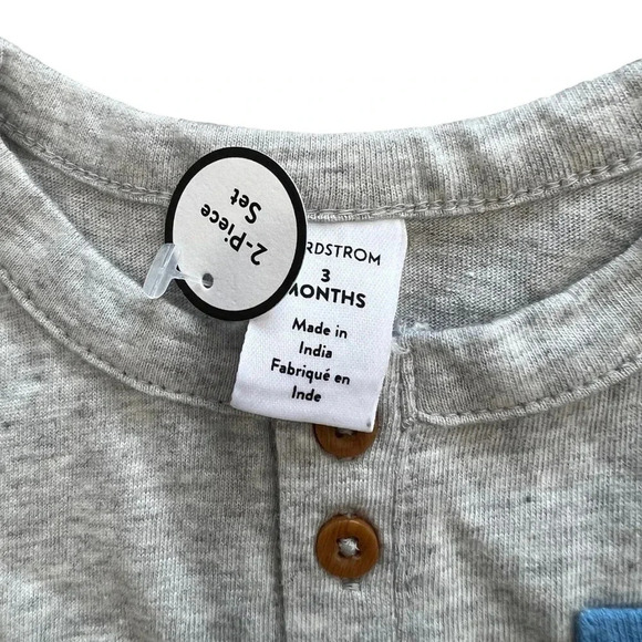 Nordstrom Gray Blue Shorts Summer Outfit 3 months - Picture 2 of 2